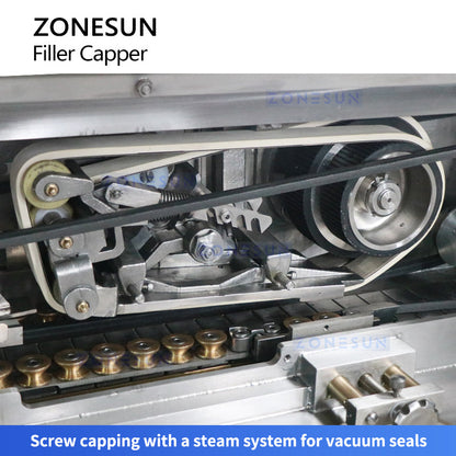 Zonesun ZS-FAL180B10 Piston Filler & Steam Vacuum Capper