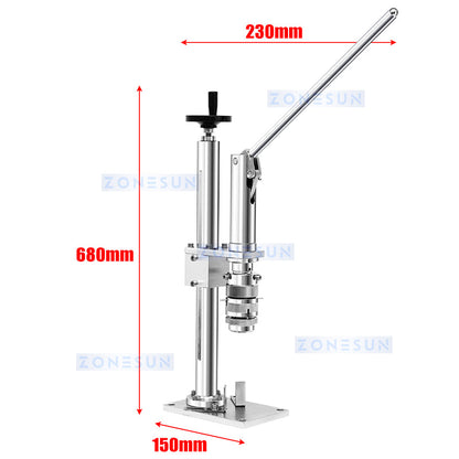 Zonesun ZS-YG25C Aerosol Can Crimper Size