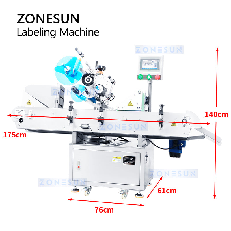 ZONESUN ZS-TB823 Automatic Round Bottle Wrap Around Labeling Machine