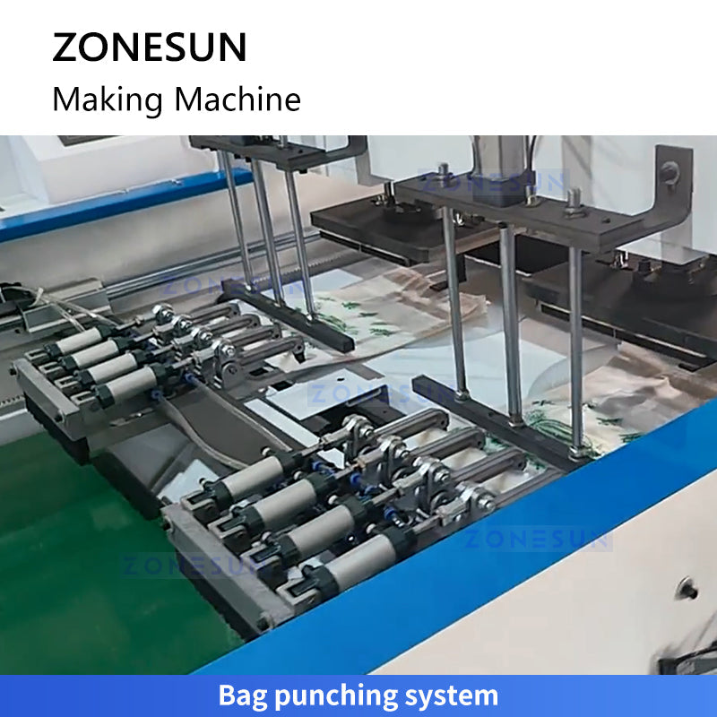 Zonesun ZS-PZD2 Dual Channel Plastic Bag Making Machine Punching System