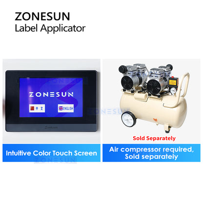 ZONESUN ZS-TB805 Etichettatrice semiautomatica per bottiglie irregolari ovali 