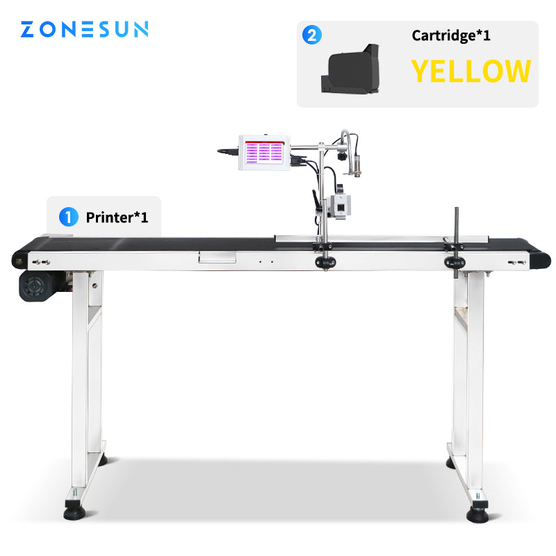 Impresora en línea ZONESUN ZS-DC127 con transportador 