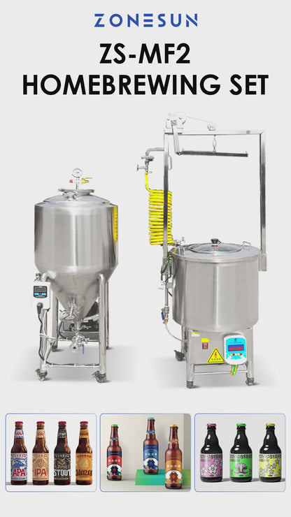 Zonesun ZS-MF2 Mash Tun and Fermenter Set for Beer Brewing