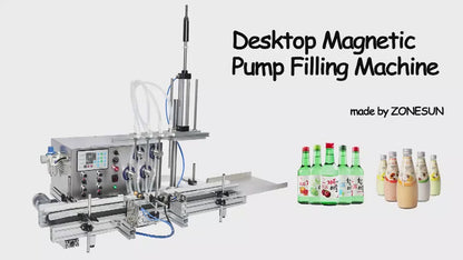 Zonesun ZS-DTMP4D Magnetic Pump Liquid Filling Machine