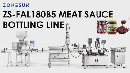 ZONESUN ZS-FAL180B5 Automatic Meat Sauce Paste Filling Capping Production Line