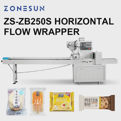 Envolvedora de flujo horizontal ZONESUN ZS-ZB250S 