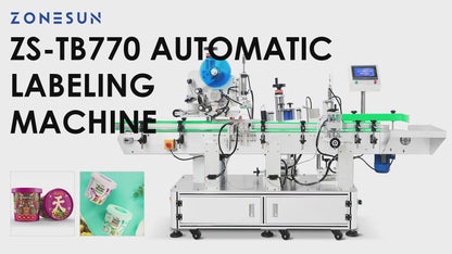 Zonesun ZS-TB770 Top & Body Labeling Machine | Tapered Bottles