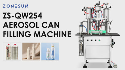 Zonesun ZS-QW254 Aerosol Can Filling & Sealing Machine Monoblock