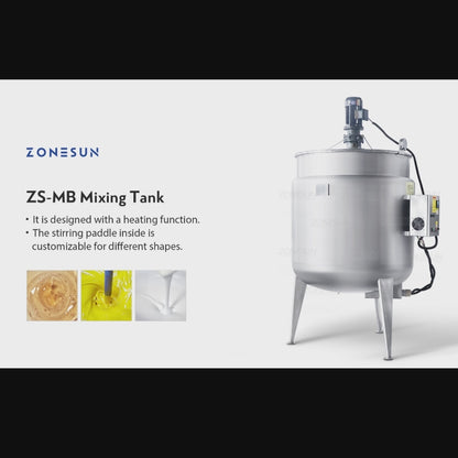 ZONESUN ZS-MB1000L Stainless Steel Paste Heating & Mixing Tank