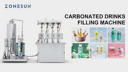 ZONESUN ZS-CF4 Carbonated Soda Oxygen Drinks Filler Liquid Filling Machine