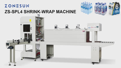 ZONESUN ZS-SPL4 Automatic Bottles Wrapping Shrinking Packaging Machine