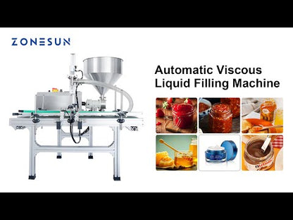 ZONESUN ZS-DTGT900P Automatic Rotor Pump Paste/Viscous Liquid Filling Machine With Hopper