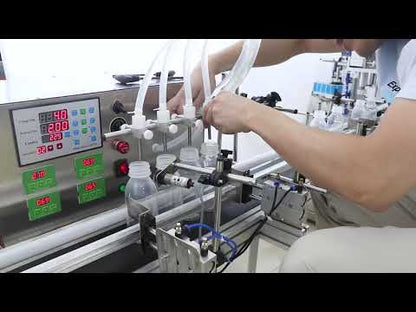 ZONESUN ZS-FAL180 Tabletop 4Nozzles Liquid Filling Capping Labeling Machine With Date Coder