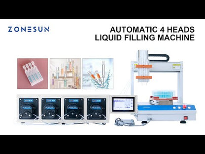 ZONESUN ZS-XYZ4A 4 Nozzles Peristaltic Pump Small-volume Liquid Filling Machine