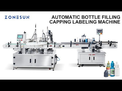 ZONESUN ZS-FAL180A10 Pompa peristaltica a ugello singolo Tappo di riempimento del liquido Alimentazione Avvitamento Etichettatura di bottiglie rotonde Linea di produzione 