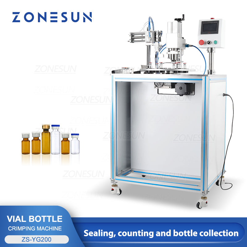 Máquina taponadora de botellas de penicilina neumática automática ZONESUN ZS-YG200 