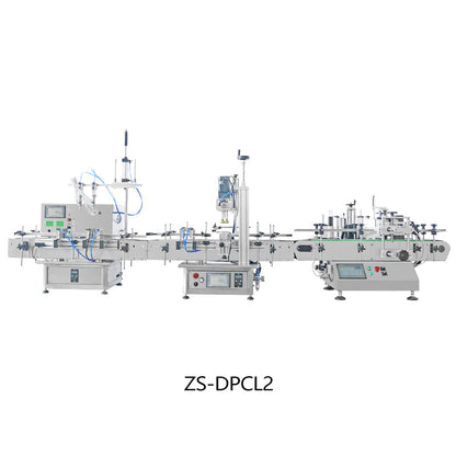 ZONESUN ZS-DPCL2/ZS-FAL180D5 Custom Liquid Filling Capping Round Bottle Labeling Production Line