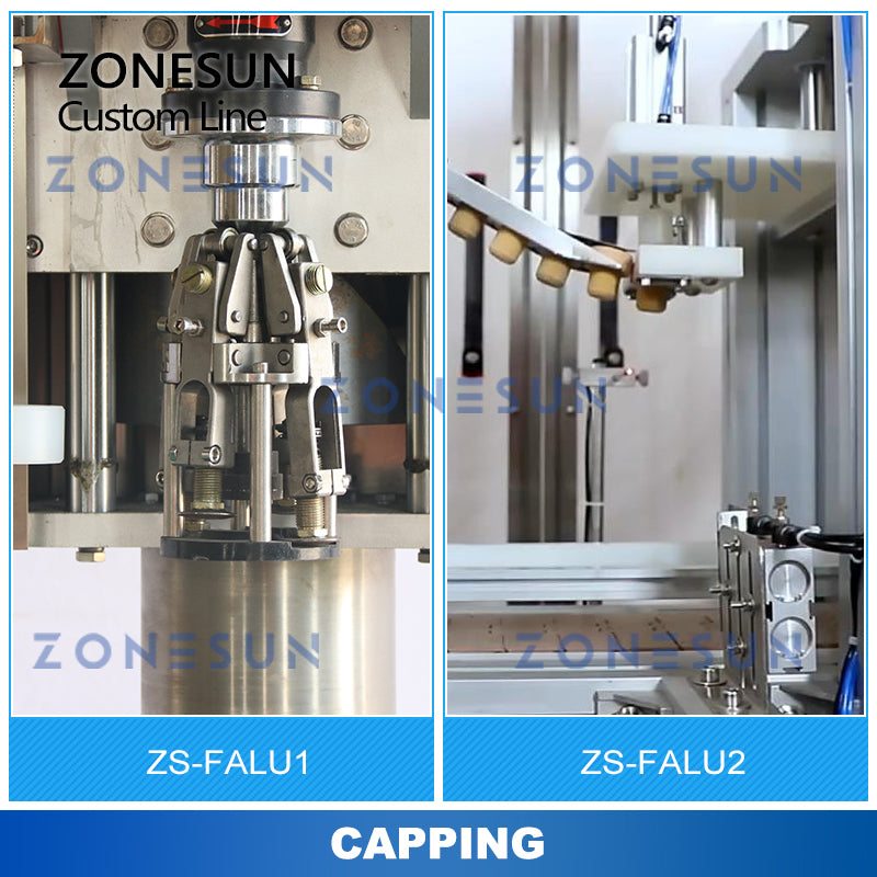 ZONESUN ZS-FALU Linea di produzione personalizzata per il risciacquo delle bottiglie, l'asciugatura, il riempimento, la tappatura, l'etichettatura 