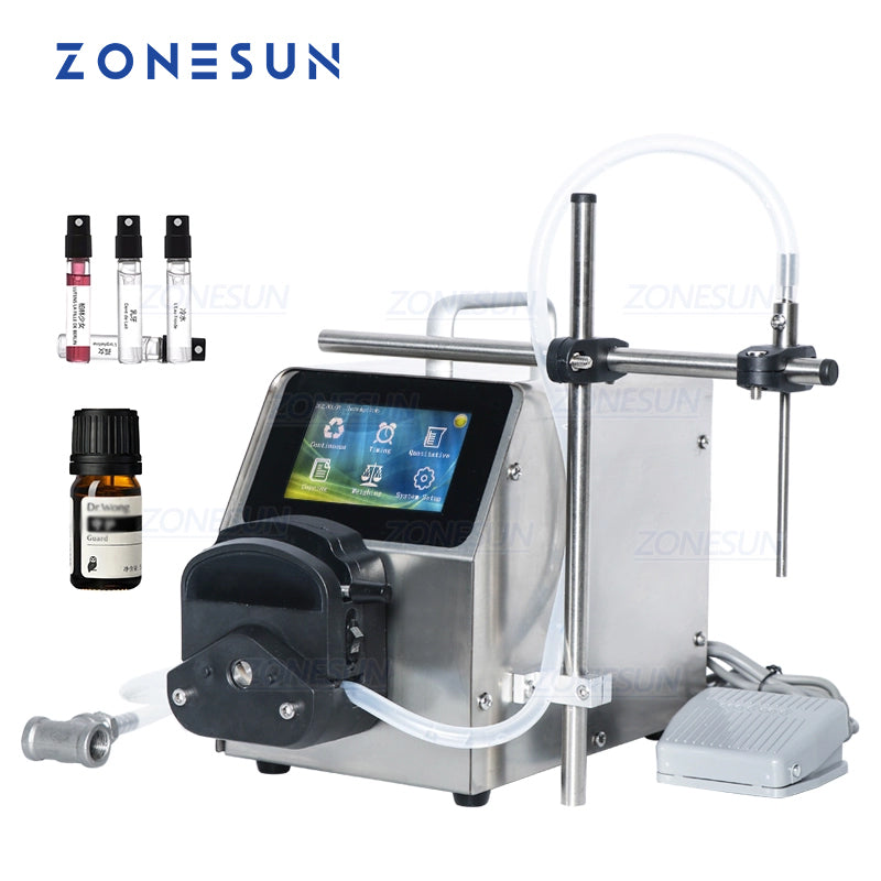 ZONESUN ZS-YTPP6001 Máquina de llenado de líquidos con bomba peristáltica semiautomática de 1-100 ml 