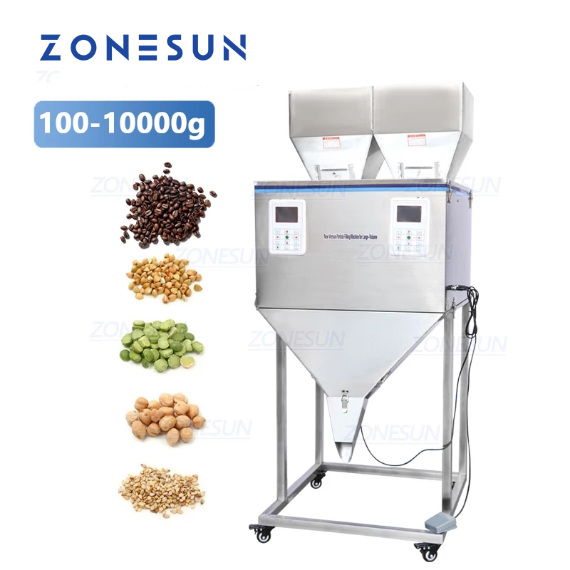 ZONESUN DL-5000D Riempitrice semiautomatica per pesatura di polveri a 2 teste