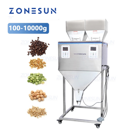 ZONESUN DL-5000D Riempitrice semiautomatica per pesatura di polveri a 2 teste