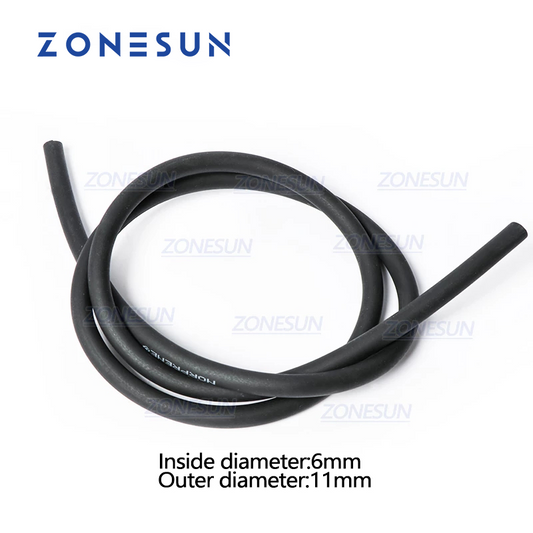 ZONESUN PJ-GZ6 Longitud 2m Diámetro interior 6mm Tubo de caucho de flúor para máquina de llenado