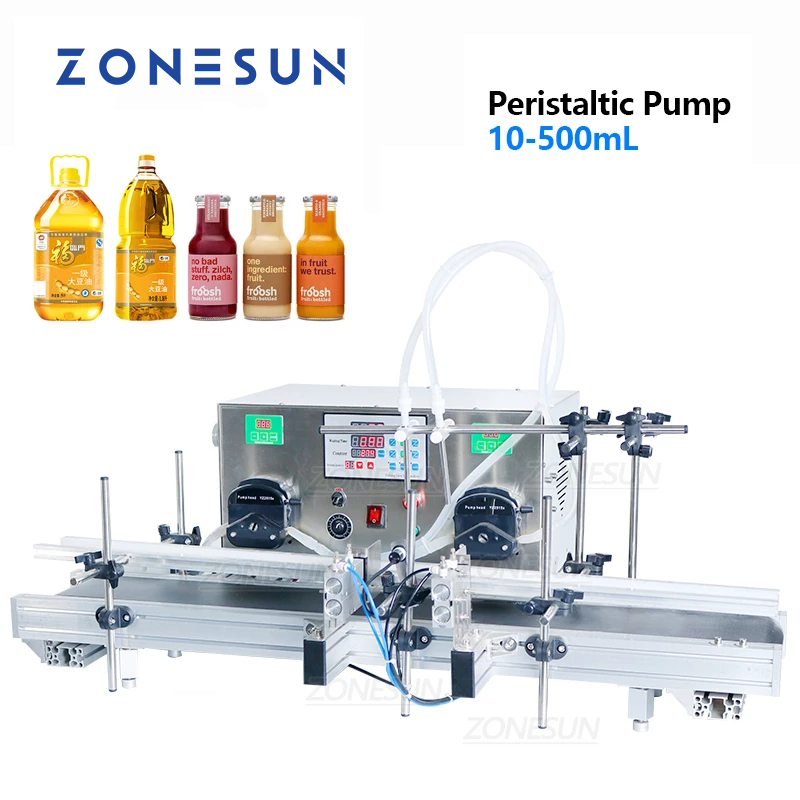 ZONESUN ZS-DTPP-2 Riempitrice automatica di liquidi con pompa peristaltica a 2 teste 