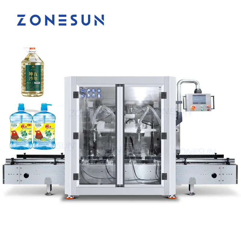 ZONESUN ZS-GYW4 Automatic 4 Nozzles Liquid Paste Weighing Filling Machine