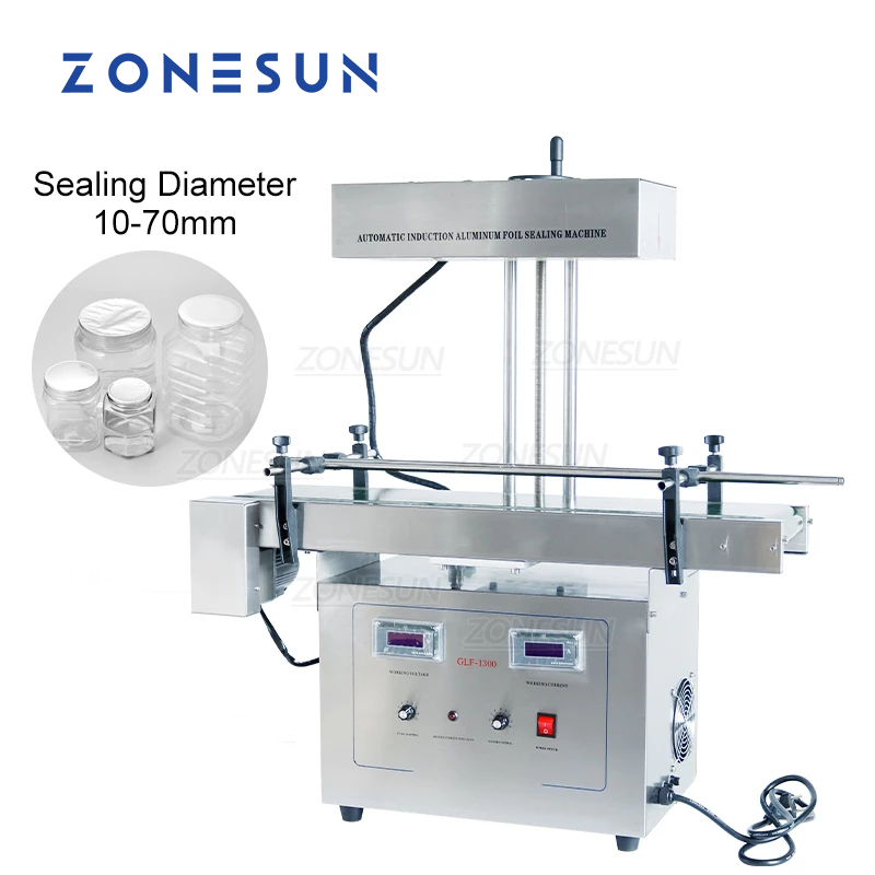 ZONESUN ZS-FK1300 10-70mm High Speed Automatic Induction Aluminum Foil Sealing Machine