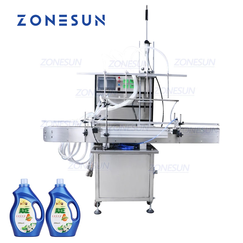 ZONESUN ZS-VTDP40 Riempitrice di liquidi con pompa a membrana a grande flusso a 4 teste