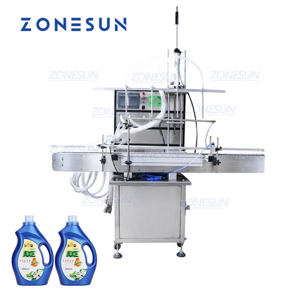 ZONESUN ZS-VTDP40 Máquina de llenado de líquidos con bomba de diafragma de flujo grande de 4 cabezales