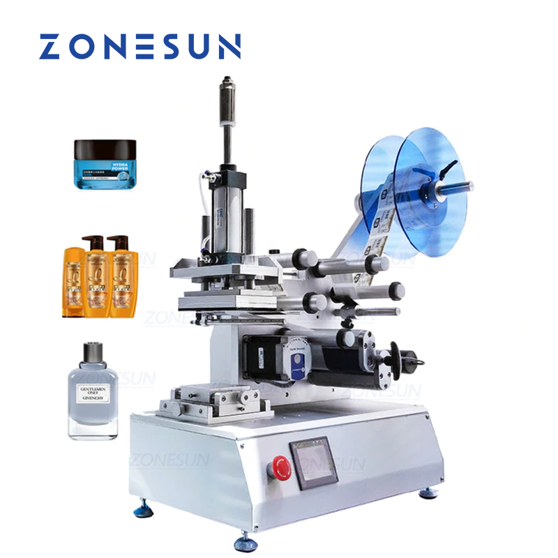 ZONESUN XL-T802 Semi-automatic Flat Bottle Labeling Machine With Date Coder