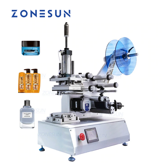 ZONESUN XL-T802 Etichettatrice semiautomatica per bottiglie piatte con codificatore di data