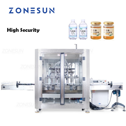 ZONESUN ZS-VTFM1 Riempitrice automatica per pasta liquida antideflagrante a 6 teste da 100-1000 ml