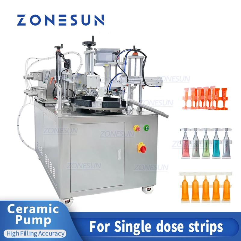 ZONESUN ZS-FS50U Macchina per sigillare il riempimento di liquidi con pompa in ceramica a 4 teste