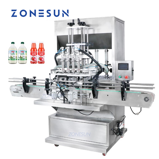 ZONESUN ZS-SV4GB Macchina riempitrice per pasta con pompa pneumatica a membrana a 4 ugelli