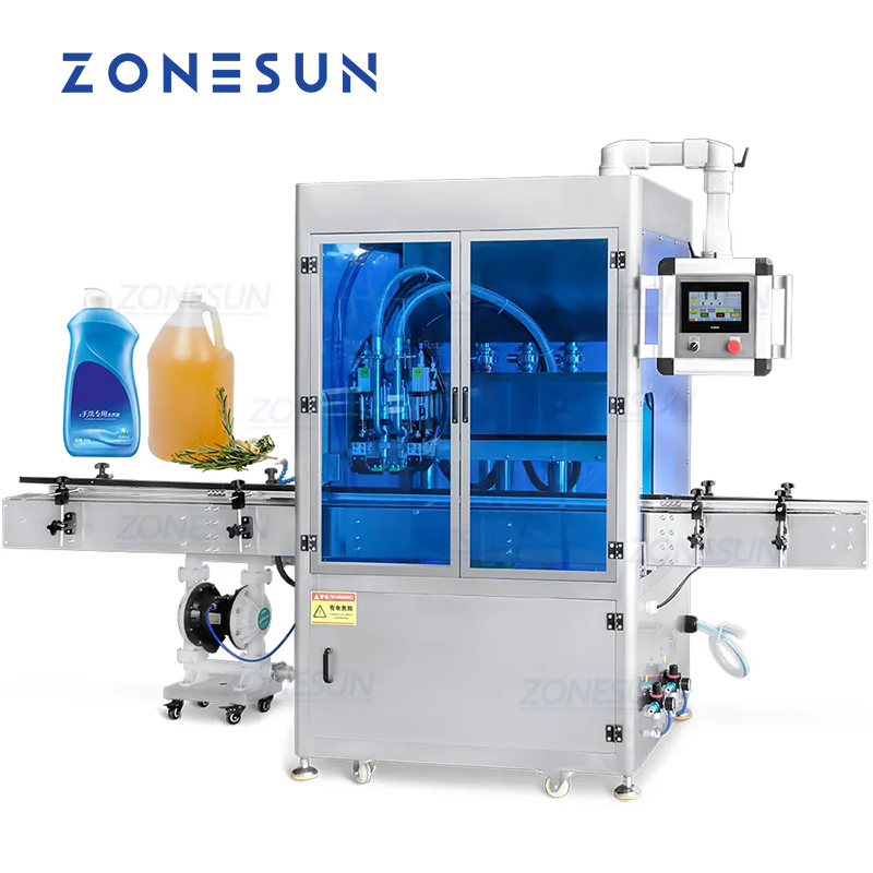 ZONESUN ZS-VTGF2 Automatic Servo Double Nozzles Gear Pump Viscous Liquid Tracking Filling Machine