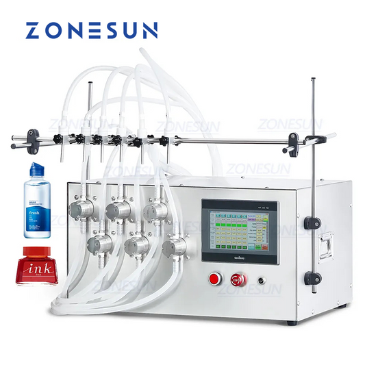 ZONESUN ZS-MPZ6 Semi Automatic Magnetic Pump Liquid Filling Machine