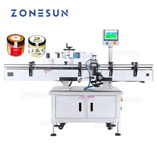 ZONESUN ZS-TB260RA Automatic Round Bottle Cap & Body Labeling Machine