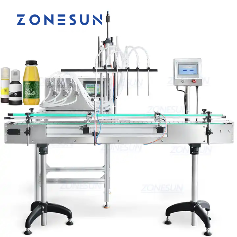 ZONESUN ZS-VTMP6D Automaitc 6 Diving Nozzles Magnetic Pump Liquid Filling Machine