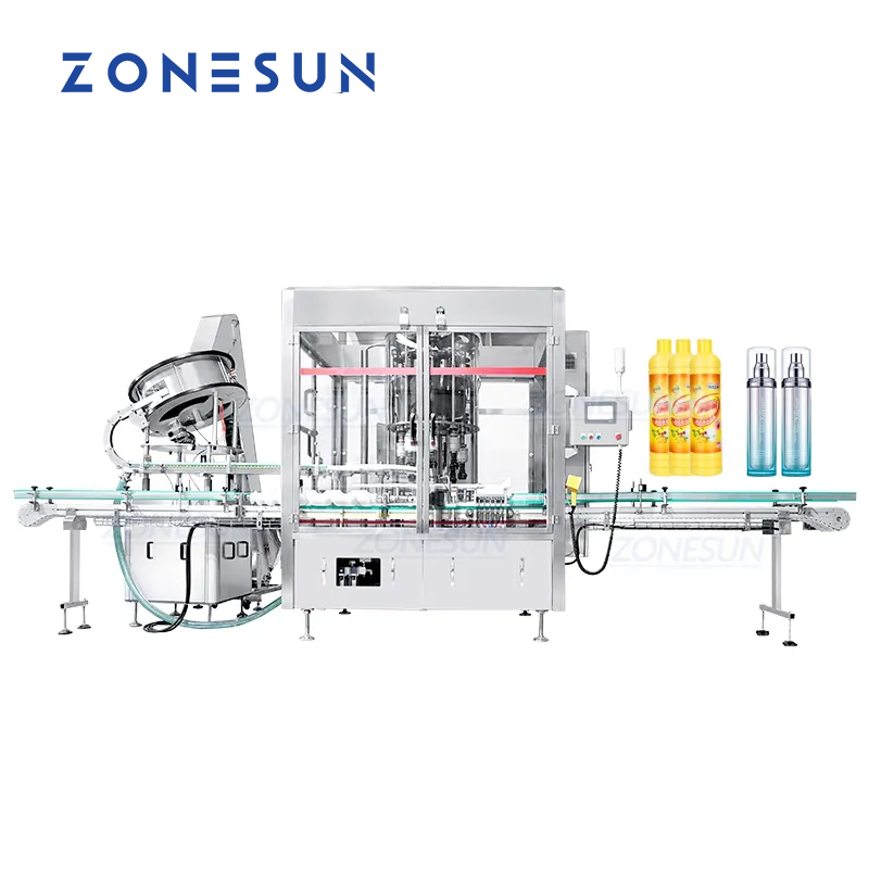 ZONESUN ZS-XG440Q Automatic 8 Heads High Speed Rotary Capping Machine With Vibrator