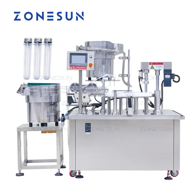 ZONESUN ZS-AFC10 Automatic Double Nozzles Peristaltic Pump Liquid Tube Filling Capping Machine