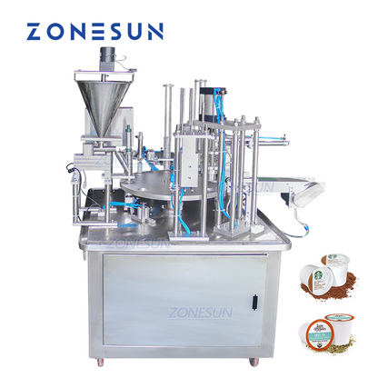 ZONESUN ZS-GF900C Macchina per sigillare tazze di riempimento di polvere pneumatica automatica 