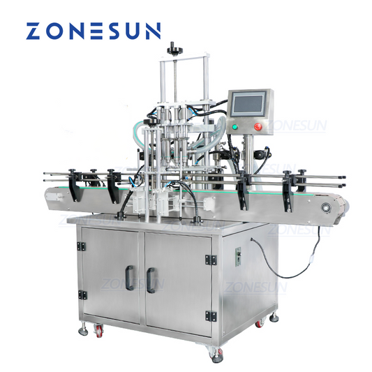 ZONESUN ZS-YT4TZ Riempitrice automatica di liquidi a pistone a 4 ugelli