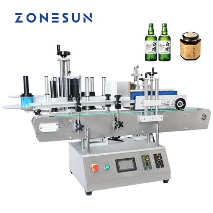 ZONESUN ZS-TB150A High Speed Single Side Round Bottle Labeling Machine For Normal Transparent Label