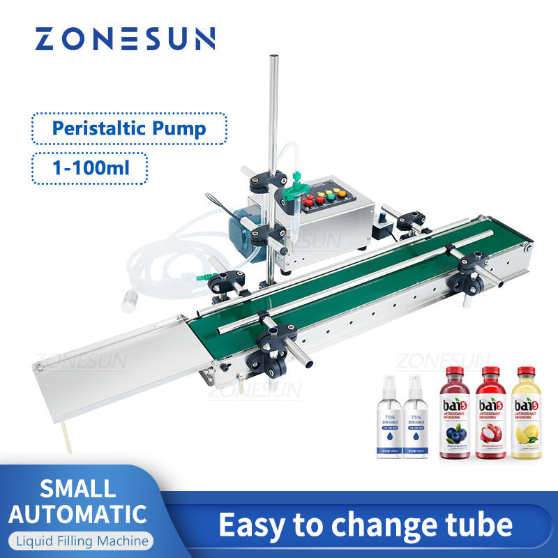 Máquina de llenado de líquidos con bomba peristáltica de cabezal único inteligente ZONESUN ZS-DTPP100C 