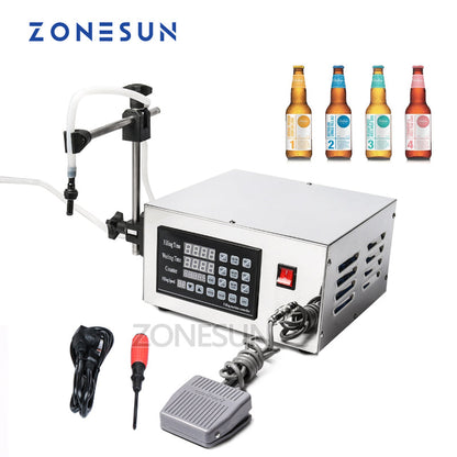 ZONESUN 5-3500ml Stainless Steel Diaphragm Pump Liquid Filling Machine