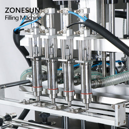 ZONESUN ZS-SV4GB 4 Nozzles Pneumatic Diaphragm Pump Paste Filling Machine