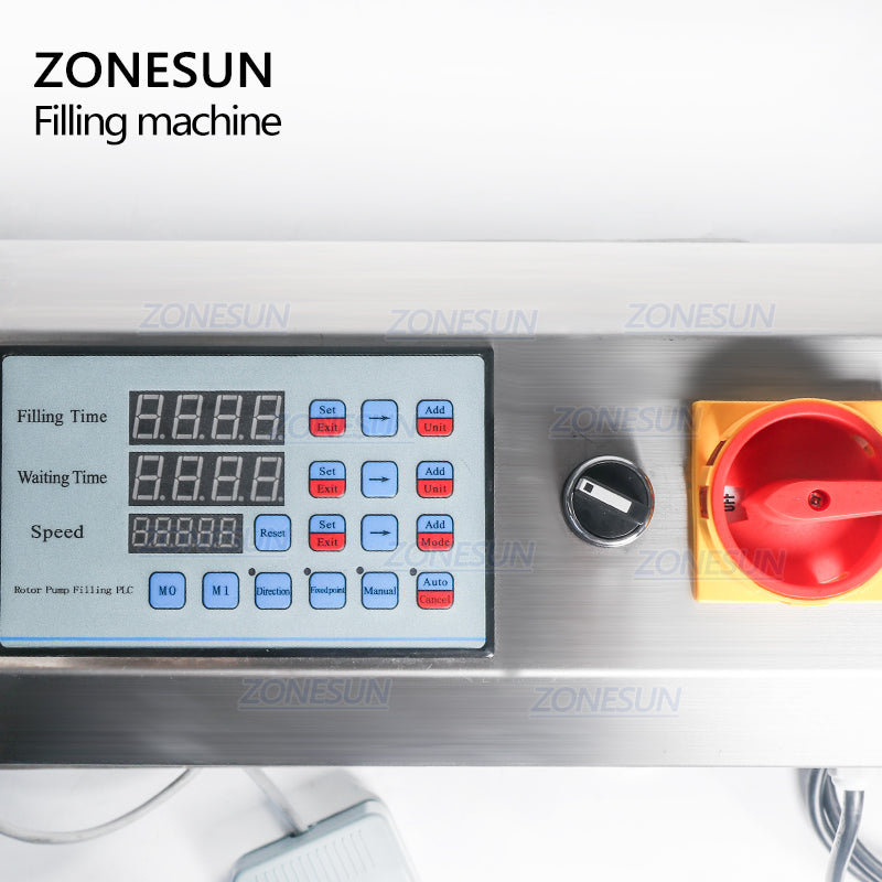 ZONESUN ZS-RPGT900 Semi-Automatic Rotor Pump Paste Liquid Filling Machine