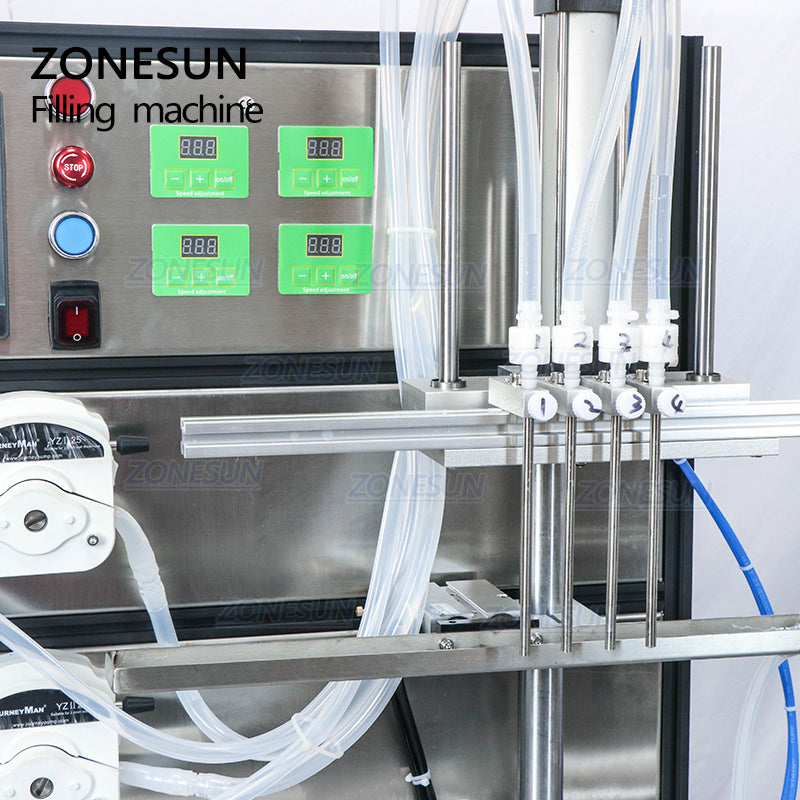 ZONESUN 3-4000ml Automatic Peristaltic Pump Liquid Filling Machine